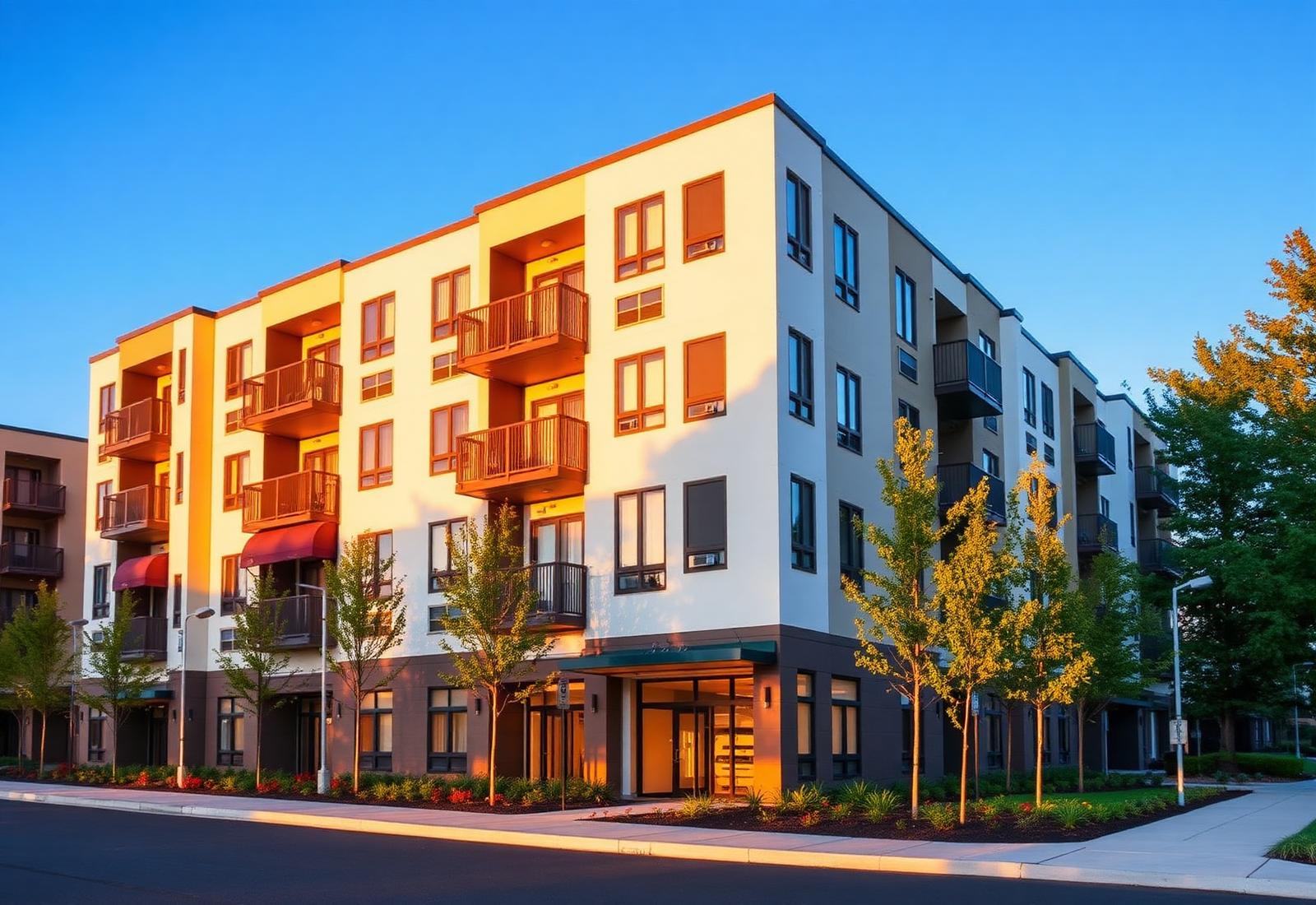 Modern multifamily apartment community